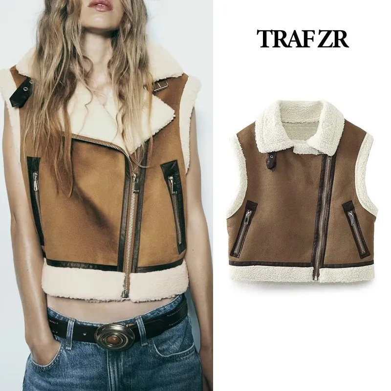 TRAF ZR Asymmetrical Vests for Women Sleeveless Vest Women 2023 Female Leather Jackets Wool Coat Faux Fur Coat Luxury Vest Woman
TRAF ZR Asymmetrical Vests for Women Sleeveless Vest Women 2023 Female Leather Jackets Wool Coat Faux Fur Coat Luxury Vest Woman