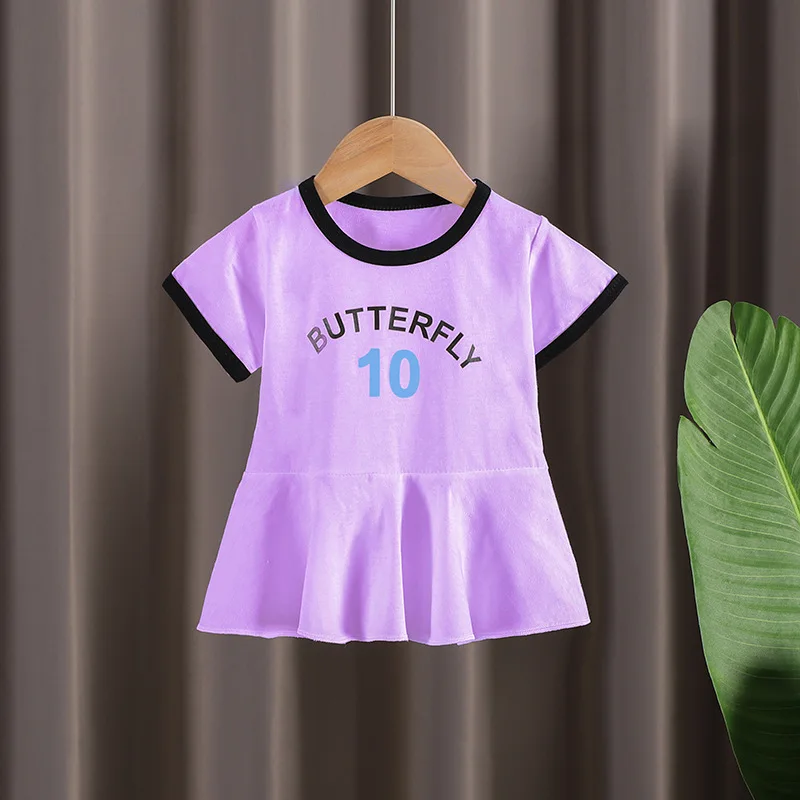 Korean Style Baby Girls Casual Dress 2022 Summer New O-Neck A-Line Letter Folds Princess Skirt 1-5 Years Old Childern Clothing
Korean Style Baby Girls Casual Dress 2022 Summer New O-Neck A-Line Letter Folds Princess Skirt 1-5 Years Old Childern Clothing