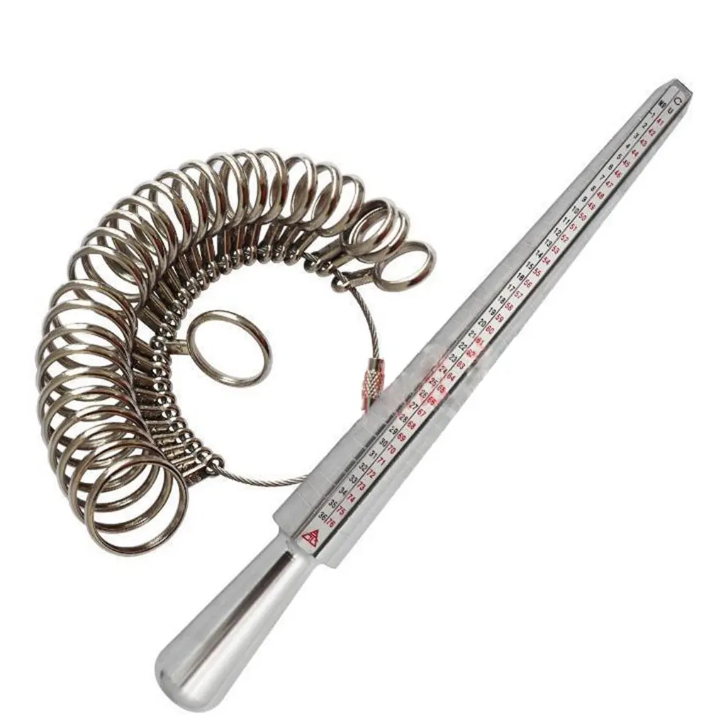 Silver Ring Sizer Finger Sizing jewelers Measuring Stick Metal finger Ring gauge set Mandrel US Size Jewelry Tool Equipment
Silver Ring Sizer Finger Sizing jewelers Measuring Stick Metal finger Ring gauge set Mandrel US Size Jewelry Tool Equipment