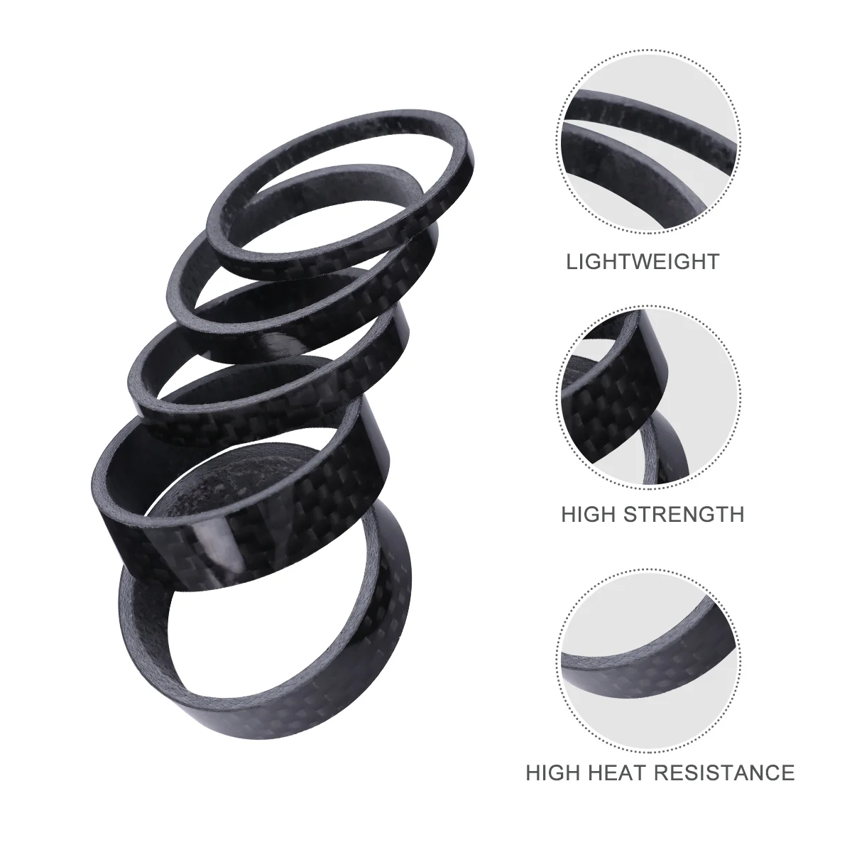 5pcs Bike Headset Spacer Aluminium Alloy Stem Headset Spacers Fit Bike Stem Headset Spacers for MTB Bike Road Bike
5pcs Bike Headset Spacer Aluminium Alloy Stem Headset Spacers Fit Bike Stem Headset Spacers for MTB Bike Road Bike