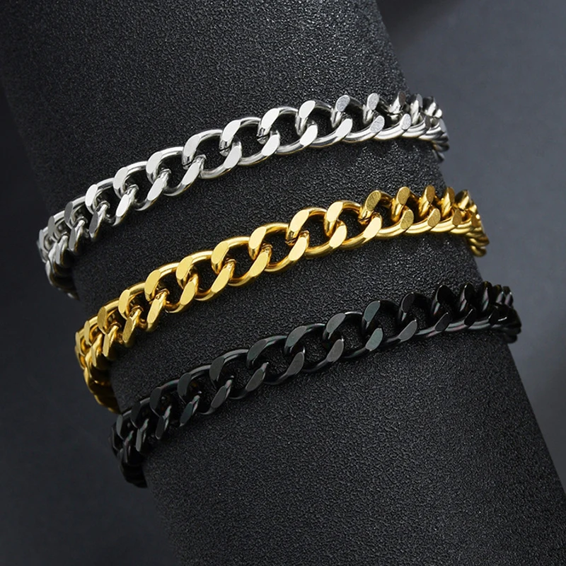 Punk Cuban Chain Bracelet For Women Men Stainless Steel Curb Cuban Link Chain Bangle Hip Hop Trendy Wristband Jewelry Gift
Punk Cuban Chain Bracelet For Women Men Stainless Steel Curb Cuban Link Chain Bangle Hip Hop Trendy Wristband Jewelry Gift