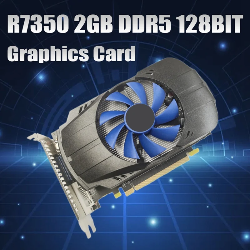 R7 350 2GB DDR5 128Bit Graphics Card PCIE 2.0 HDMI-Compatible DVI VGA Desktop GPU Video Card For AMD
R7 350 2GB DDR5 128Bit Graphics Card PCIE 2.0 HDMI-Compatible DVI VGA Desktop GPU Video Card For AMD