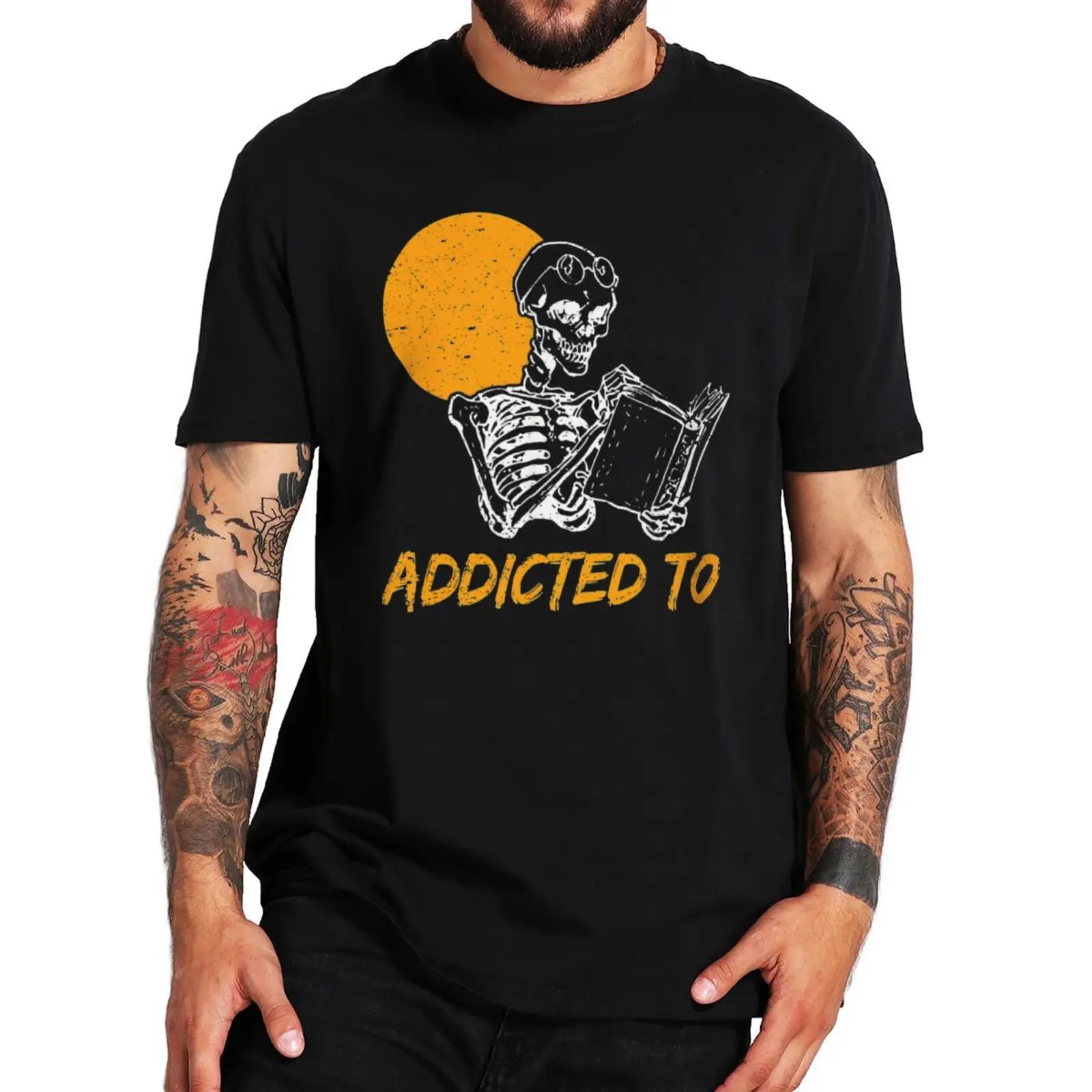 Addicted To Reading T-shirt Book Lovers Skeleton Funny Readers Idea Vintage T Shirt For Men Casual 100% Cotton Summer Tee
Addicted To Reading T-shirt Book Lovers Skeleton Funny Readers Idea Vintage T Shirt For Men Casual 100% Cotton Summer Tee