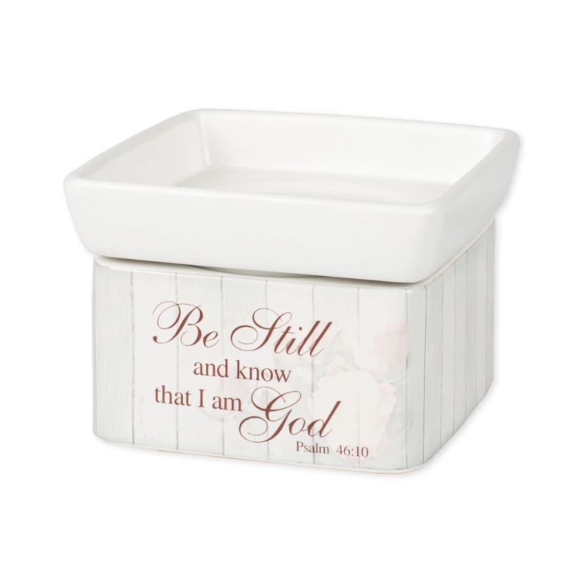 Be Still and Know Distressed Stoneware Classic White 2 in 1 Jar Candle and Wax Tart Oil Warmer
Be Still and Know Distressed Stoneware Classic White 2 in 1 Jar Candle and Wax Tart Oil Warmer