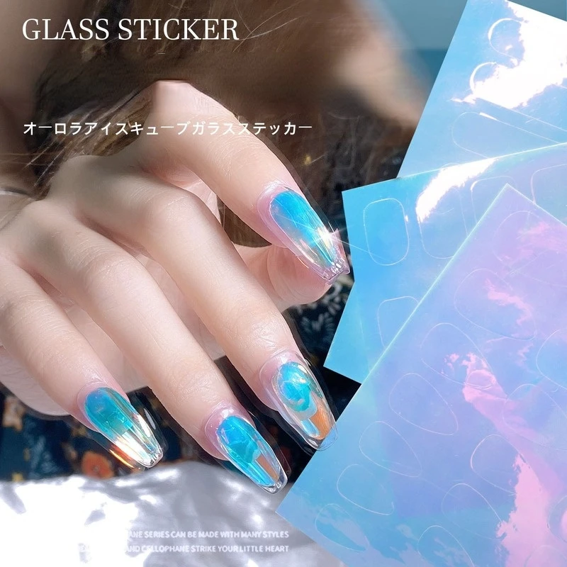 Trendy Ice Cube Cellophane Aurora Nails Sticker Glass Foil Film Candy Laser Transfer Paper DIY Nail Art Decoration Manicure
Trendy Ice Cube Cellophane Aurora Nails Sticker Glass Foil Film Candy Laser Transfer Paper DIY Nail Art Decoration Manicure