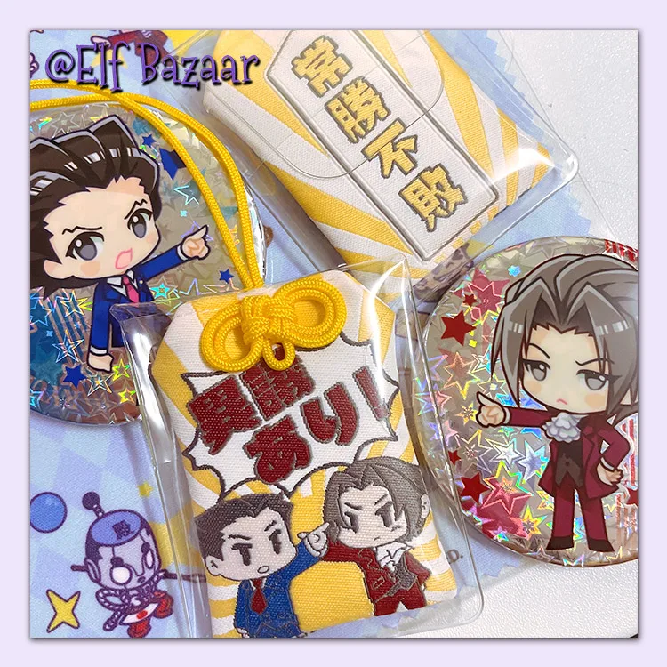Game Gyakuten Saiban Ace Attorney Phoenix Wrig Mia Fey Maya Fey Miles Edgeworth Cosplay OMaMoRi Pendant Good Luck Amulet Kimono
Game Gyakuten Saiban Ace Attorney Phoenix Wrig Mia Fey Maya Fey Miles Edgeworth Cosplay OMaMoRi Pendant Good Luck Amulet Kimono