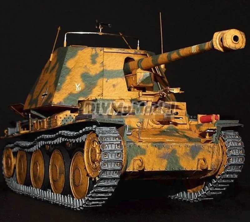DIYMyModel масштаб 1:25 немецкий танк Разрушитель Мардер III DIY Ручная работа Военная Бумажная модель Набор игрушечных пазлов ручной работы
DIYMyModel масштаб 1:25 немецкий танк Разрушитель Мардер III DIY Ручная работа Военная Бумажная модель Набор игрушечных пазлов ручной работы