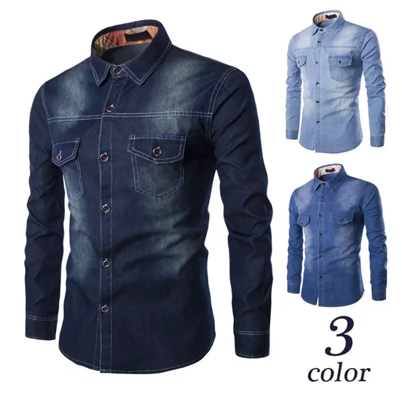NEW IN Mens Denim Shirt Long Sleeve Plus Size Cotton Jeans Cardigan Casual Slim Fit Shirts Men Two-pocket Tops Clothing M-6XL
NEW IN Mens Denim Shirt Long Sleeve Plus Size Cotton Jeans Cardigan Casual Slim Fit Shirts Men Two-pocket Tops Clothing M-6XL