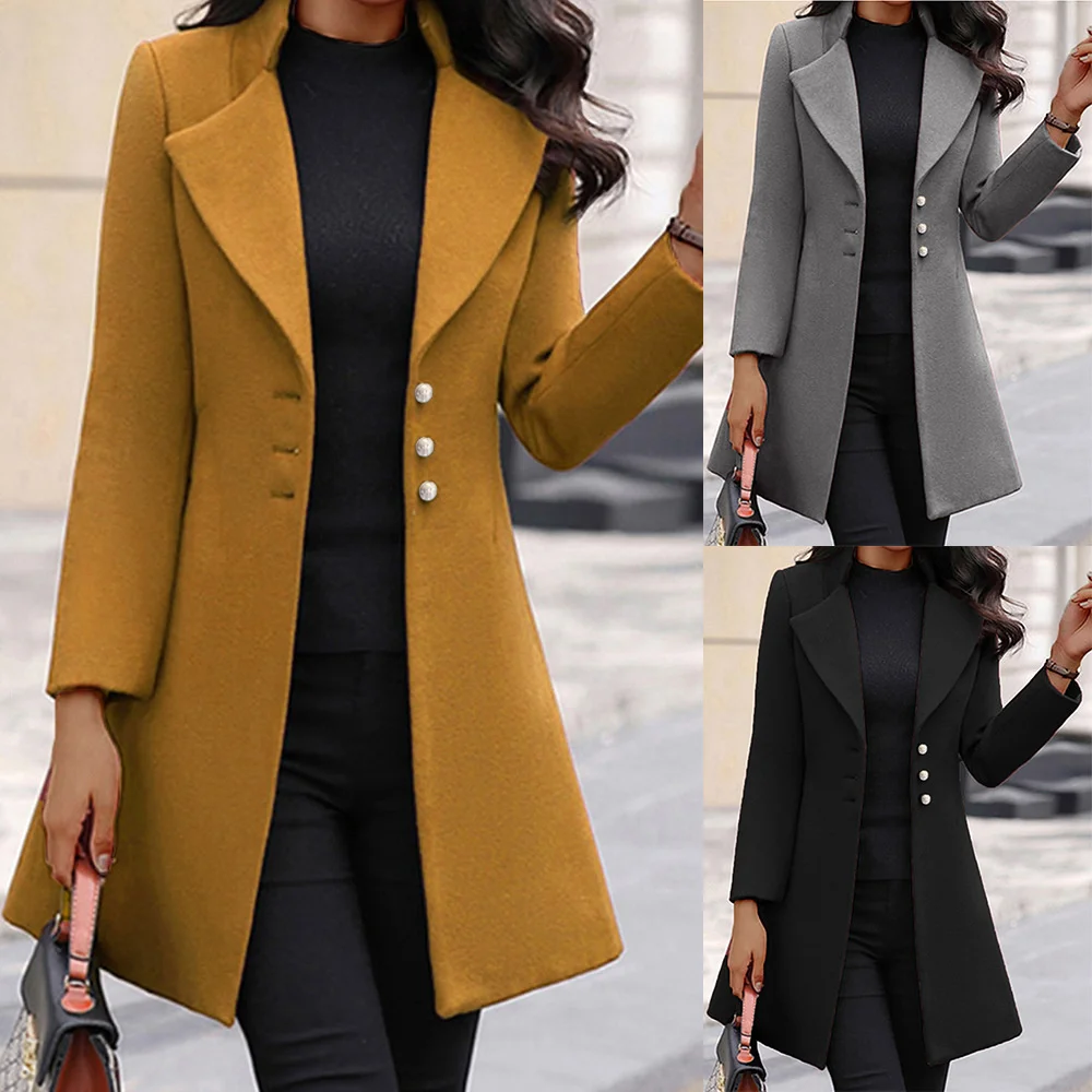 2022 Women Woolen Single Breasted Casual Elegant Long Loose Coat Long Sleeve Outerwear Chic Blazers Tops Solid Jackets Dutfits
2022 Women Woolen Single Breasted Casual Elegant Long Loose Coat Long Sleeve Outerwear Chic Blazers Tops Solid Jackets Dutfits