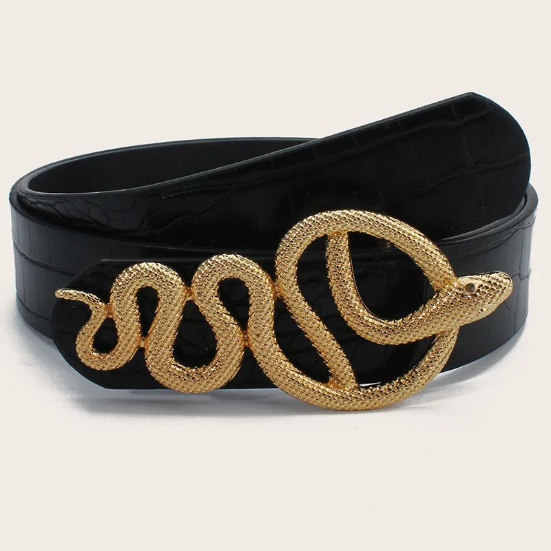 Fashion Pu Belt For Women Designer Metal Snake-shaped Retro Pin Buckle Waist Strap Female Jeans Trouser Decorative Waistband
Fashion Pu Belt For Women Designer Metal Snake-shaped Retro Pin Buckle Waist Strap Female Jeans Trouser Decorative Waistband