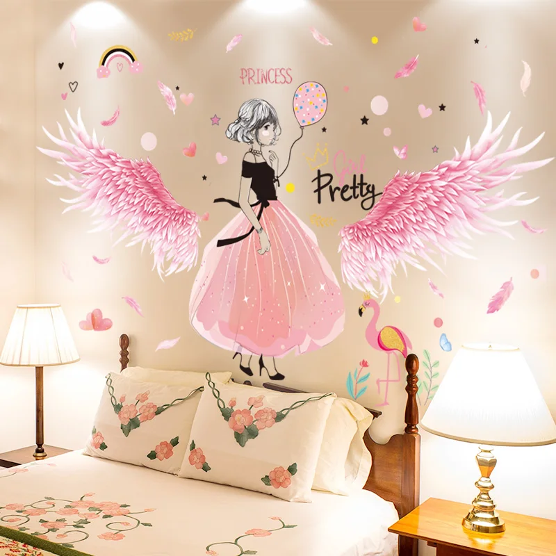 Pink Feathers Wings Wall Stickers DIY Cartoon Girl Wall Decals for Kids Rooms Baby Bedroom Kindergarten Nursery Home Decoration
Pink Feathers Wings Wall Stickers DIY Cartoon Girl Wall Decals for Kids Rooms Baby Bedroom Kindergarten Nursery Home Decoration