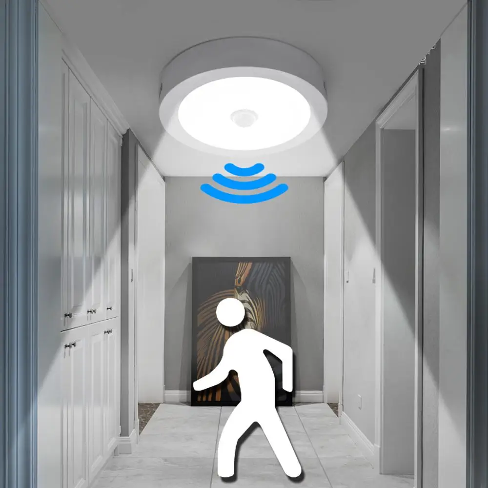 PIR Motion 18W 12W Led Panel Night Lamps Smart Ceiling LED Lights for Garage Corridor Surface Mount Home Lighting 110V 220V LEDs
PIR Motion 18W 12W Led Panel Night Lamps Smart Ceiling LED Lights for Garage Corridor Surface Mount Home Lighting 110V 220V LEDs