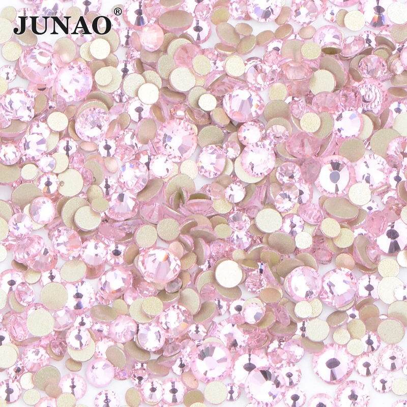 JUNAO 1400Pcs Glitter Lt Pink Color Mix Size Glass Rhinestone Flat Back Nail Crystal Non Hotfix Strass Applique For Crafts
JUNAO 1400Pcs Glitter Lt Pink Color Mix Size Glass Rhinestone Flat Back Nail Crystal Non Hotfix Strass Applique For Crafts