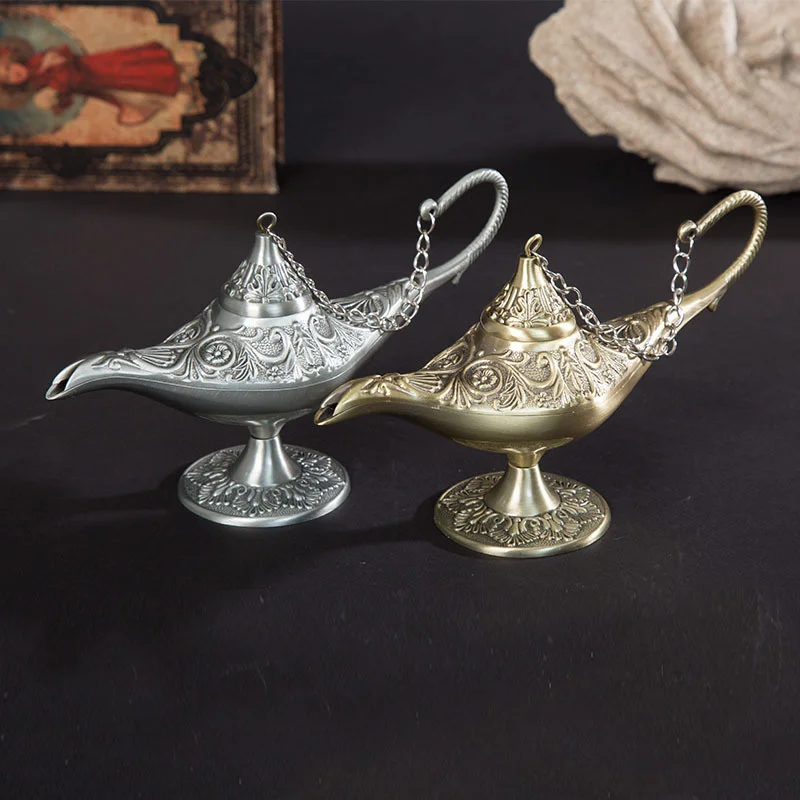 Metal Aladdin's Lamp Vintage Metal Decorations Crafts Desktop Decor Accessories Decorative Gift Kids Money Jar Coin Saving Box 
Metal Aladdin's Lamp Vintage Metal Decorations Crafts Desktop Decor Accessories Decorative Gift Kids Money Jar Coin Saving Box