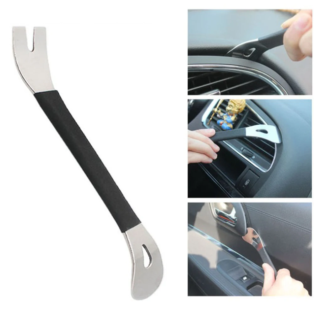 Stainless Steel Trim Removal Tool Car Trim Puller Pry Bar Dual Ends Pry Tools for Door Panel Audio Terminal Fastener Remover
Stainless Steel Trim Removal Tool Car Trim Puller Pry Bar Dual Ends Pry Tools for Door Panel Audio Terminal Fastener Remover