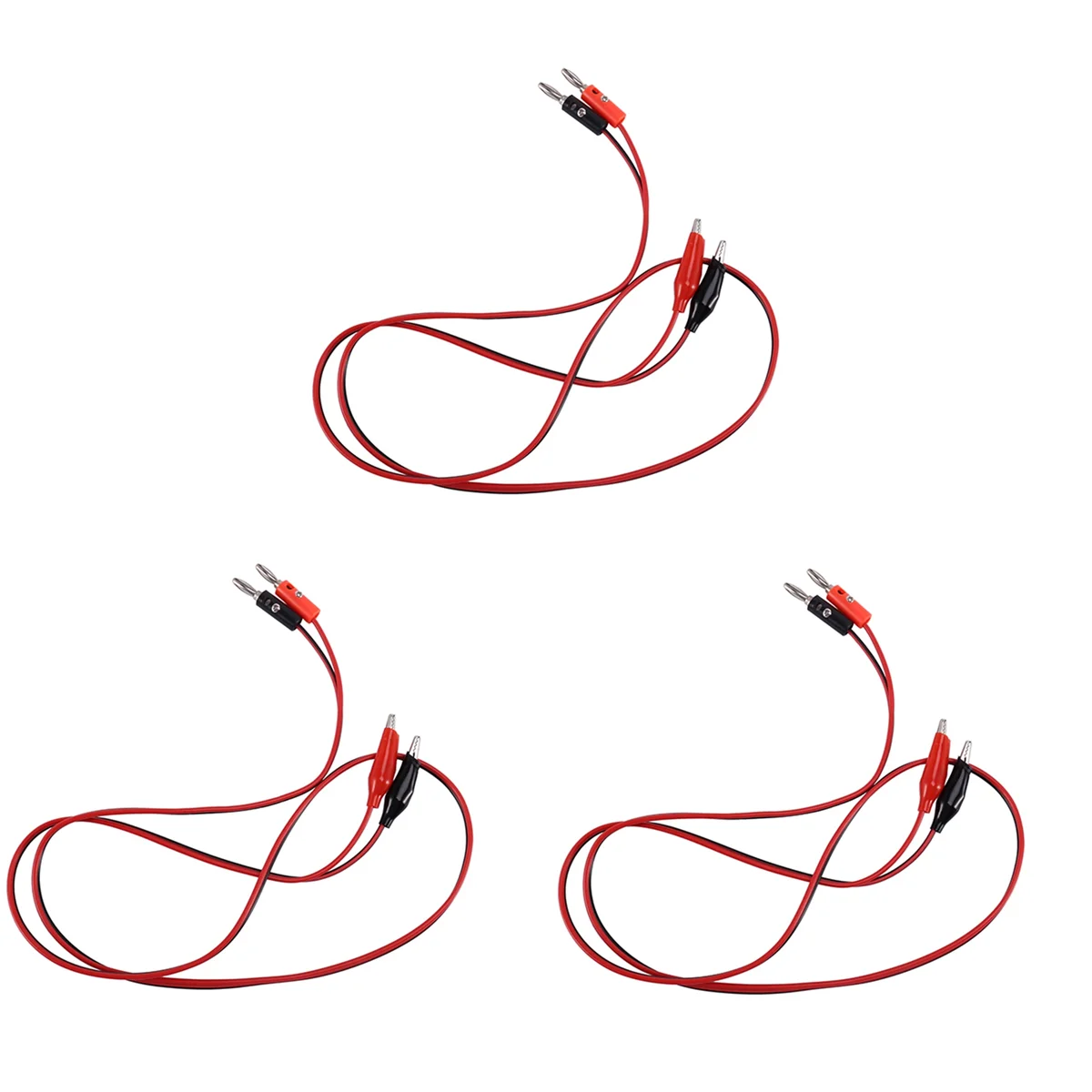 6 Pcs Red Black Banana Plugs to Alligator Clips Probe Test Cable 1M
6 Pcs Red Black Banana Plugs to Alligator Clips Probe Test Cable 1M