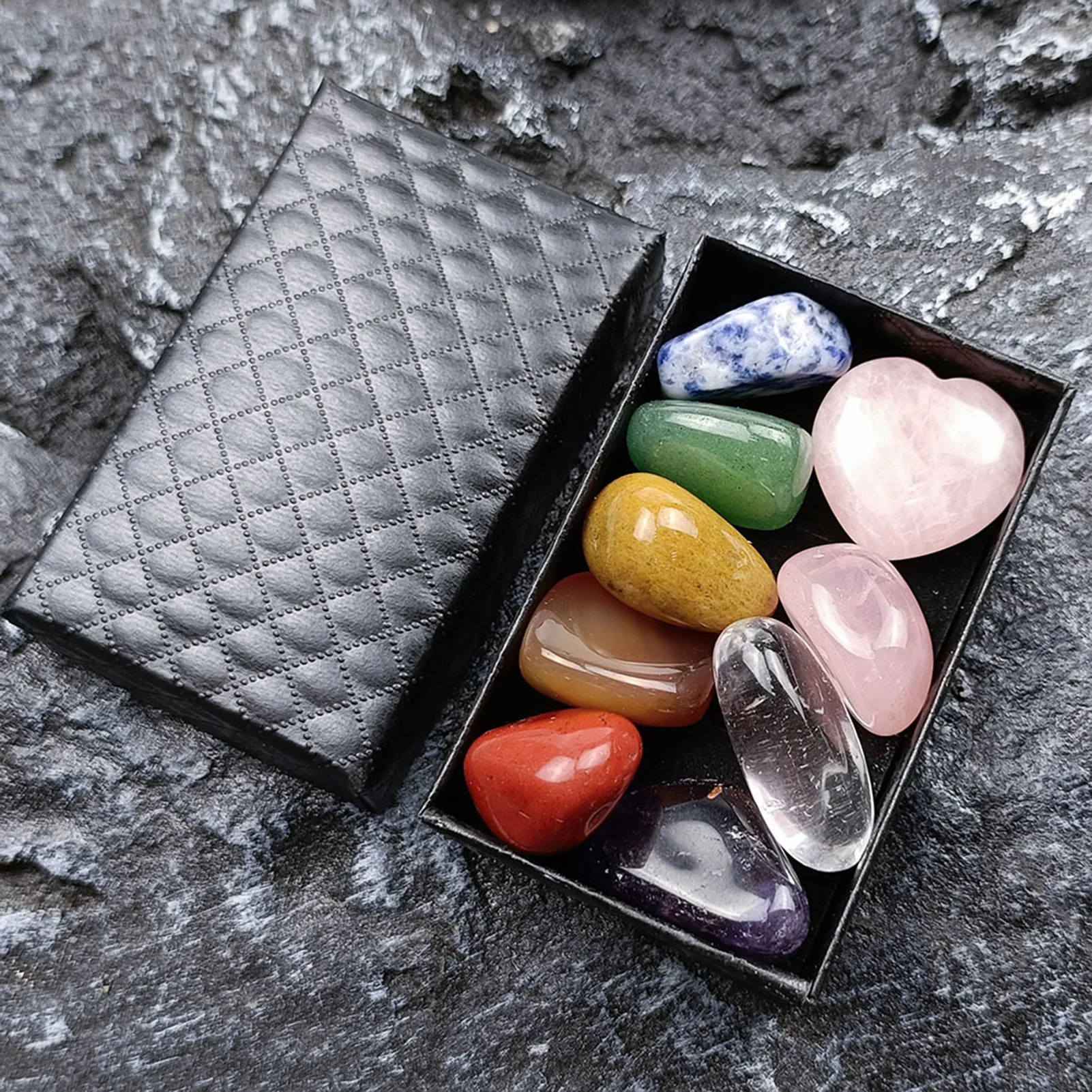 Seven Chakra Health Energy Stone Crystal Jade Stone Crafts Ornament Gifts Box Therapy Meditation Bedroom Decor Children Gift
Seven Chakra Health Energy Stone Crystal Jade Stone Crafts Ornament Gifts Box Therapy Meditation Bedroom Decor Children Gift