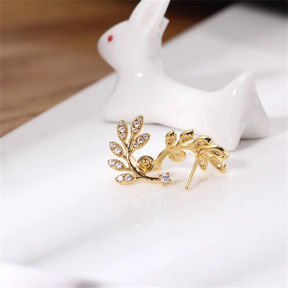 Domestic 14k Gold Plated Color-preserving S925 Silver Needle Plant Leaves Zircon Pearl Earrings DIY Accessories
Domestic 14k Gold Plated Color-preserving S925 Silver Needle Plant Leaves Zircon Pearl Earrings DIY Accessories