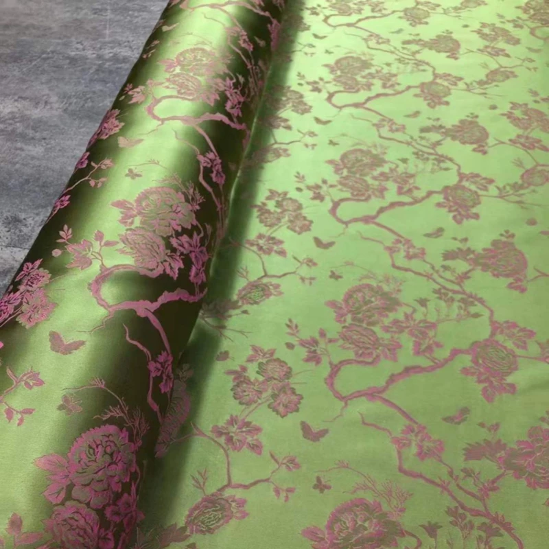 New Double Sided Silk Jacquard Fabric for Sewing Clothes Chinese Style Satin Shirt Dress Desing Cloth Material Spring
New Double Sided Silk Jacquard Fabric for Sewing Clothes Chinese Style Satin Shirt Dress Desing Cloth Material Spring