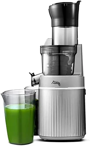 Masticating Juicer, AAOBOSI 80MM Large Feed Chute Cold Press Juicer Machine w/ 2 Filler Openings, Reverse Function & Quiet M
Masticating Juicer, AAOBOSI 80MM Large Feed Chute Cold Press Juicer Machine w/ 2 Filler Openings, Reverse Function & Quiet M