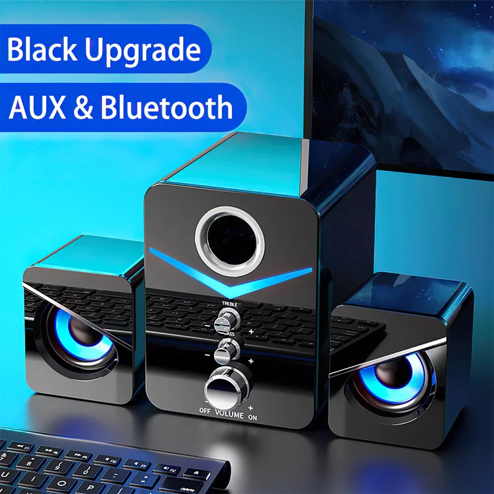 Speaker Home Theater System Wired PC Bass Subwoofer 3.5 / USB Computer Speakers Music Boombox Desktop Laptop TV
Speaker Home Theater System Wired PC Bass Subwoofer 3.5 / USB Computer Speakers Music Boombox Desktop Laptop TV