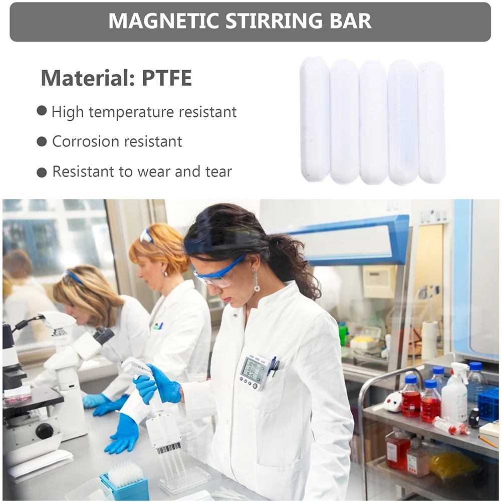 5 Pcs Stirring Bar Magnetic Coffee Stirrers Rod Hotplate Laboratory PTFE Rotor Equipment
5 Pcs Stirring Bar Magnetic Coffee Stirrers Rod Hotplate Laboratory PTFE Rotor Equipment