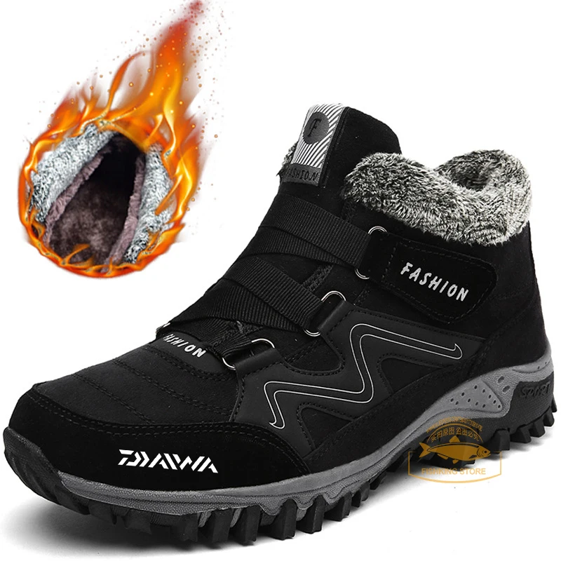 Daiwa Winter Fishing Shoes Men's Waterproof Hiking Warm Shoes, Warm Leather Snow Boots, Winter Non-slip Camping Shoes Work Shoes
Daiwa Winter Fishing Shoes Men's Waterproof Hiking Warm Shoes, Warm Leather Snow Boots, Winter Non-slip Camping Shoes Work Shoes