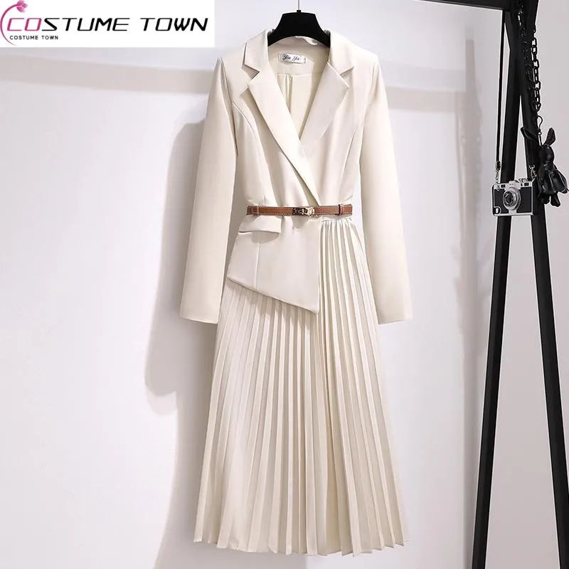 2023 Spring/Summer New Year's Large Women's Dress French Temperament Suit Collar Advanced Fake Two Piece Dress
2023 Spring/Summer New Year's Large Women's Dress French Temperament Suit Collar Advanced Fake Two Piece Dress