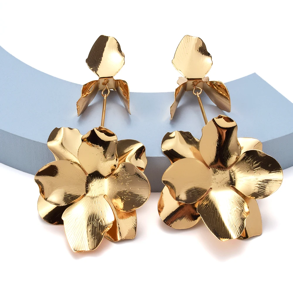 New Arrive Retro Gold Color Metal Flower Earrings Geometric Dangle Earring For Women Girls Party Fashion Trendy Jewelry
New Arrive Retro Gold Color Metal Flower Earrings Geometric Dangle Earring For Women Girls Party Fashion Trendy Jewelry