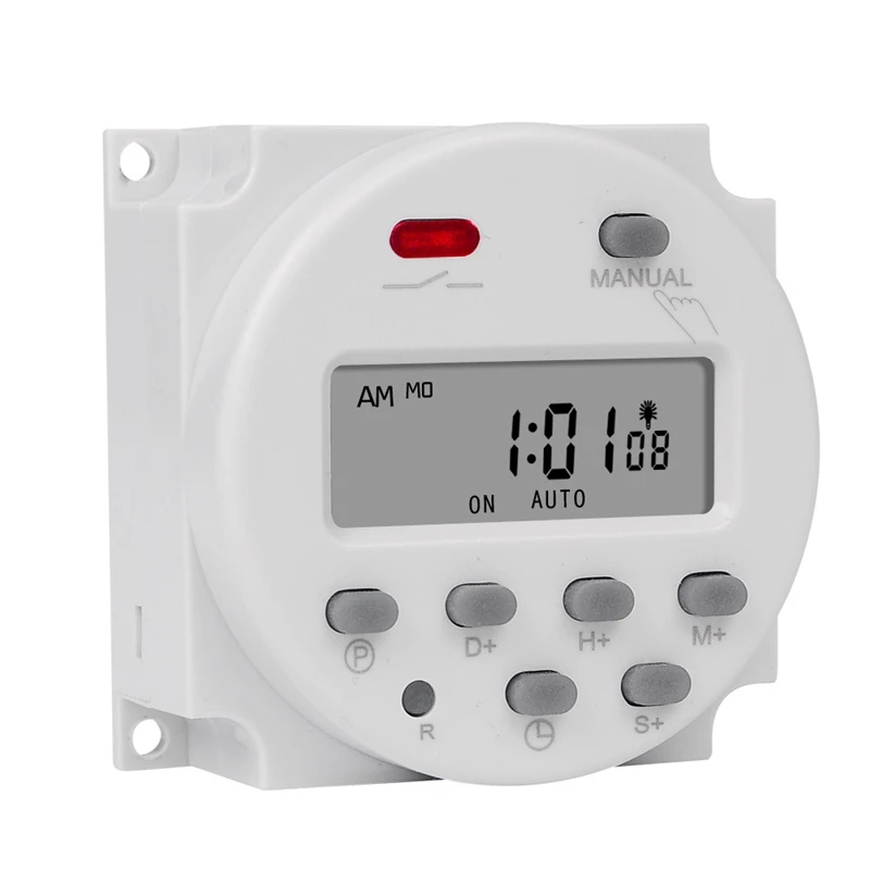 SINOTIMER 1 Second Interval 220V Digital LCD Timer Switch 7 Days Weekly Programmable Time Relay Programmer CN101S
SINOTIMER 1 Second Interval 220V Digital LCD Timer Switch 7 Days Weekly Programmable Time Relay Programmer CN101S