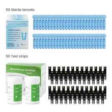 50pcs Blood glucose test strips and Lancets for Glucometer Diabetes Glucose Meter Blood Sugar Monitor Medical Accessories Health