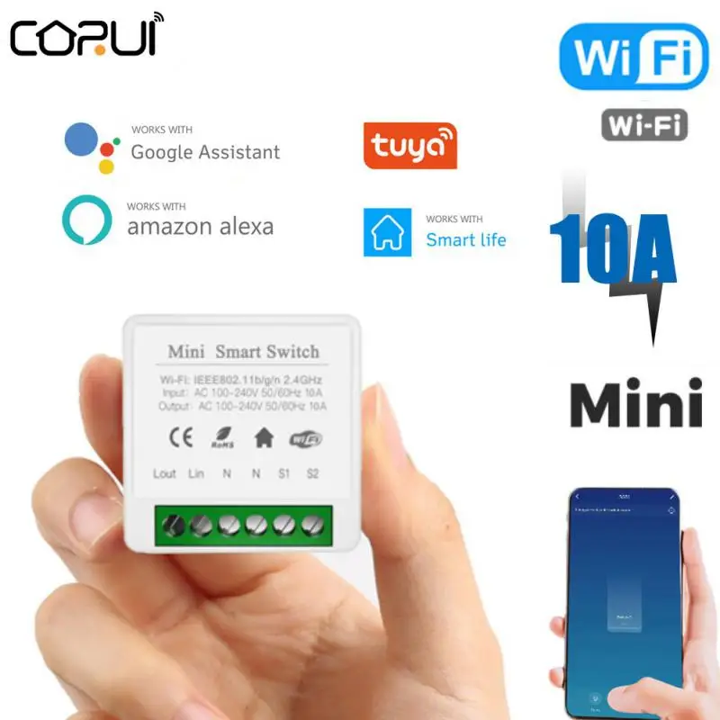 Tuya MINI Wifi Smart Switch Timer 10A Wireless Switches Smart Home Automation Remote Control With Tuya Alexa Google Home
Tuya MINI Wifi Smart Switch Timer 10A Wireless Switches Smart Home Automation Remote Control With Tuya Alexa Google Home