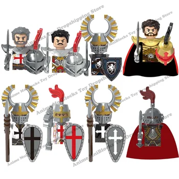 XH Blocks 0164 0316 0320 0348 Anime Movies Roman Soldier Knight Mini Action Toy Figures Building Blocks Kid Assembly Toys Dolls