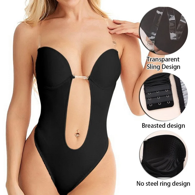 Sexy Bodysuit Corset Backless Shapewear Deep V-Neck Body Shaper U Plunge Thong Waist Trainer Push Up Party Dress Underwear
Sexy Bodysuit Corset Backless Shapewear Deep V-Neck Body Shaper U Plunge Thong Waist Trainer Push Up Party Dress Underwear