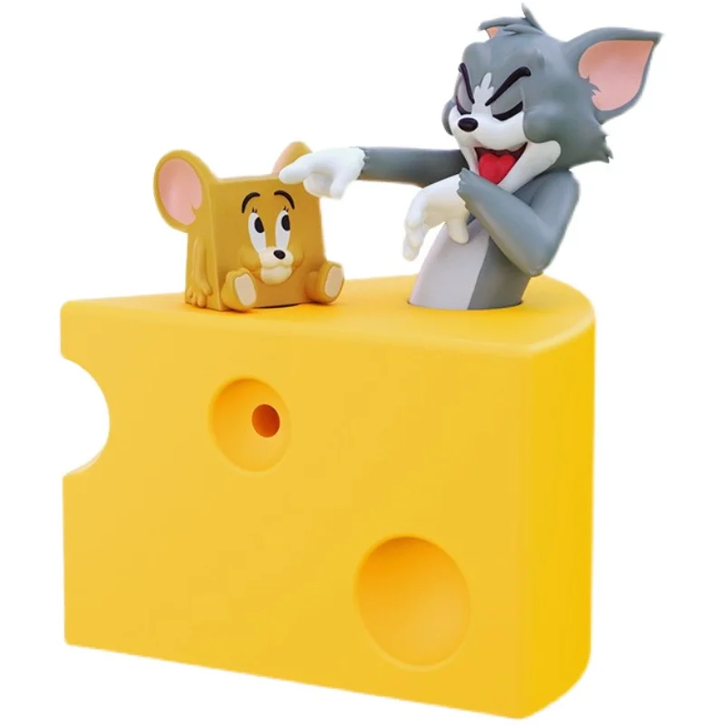 

Kawaii Том и Джерри, глухая коробка, фигурка кошки и мышки, модель сыра, детская игрушка, рождественские украшения, подарки
