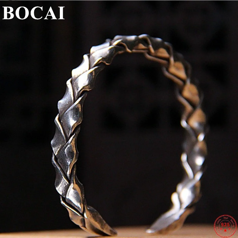 BOCAI S925 Sterling Silver Bracelets for Women 2022 New Fashion Weaven Twist Bangle Argentum Christmas Gift Jewelry
BOCAI S925 Sterling Silver Bracelets for Women 2022 New Fashion Weaven Twist Bangle Argentum Christmas Gift Jewelry