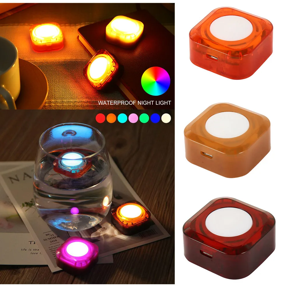 Portable RGB Colorful Light Waterproof Light USB Charging Colorful Atmosphere Lights Mini Night Light Bedroom Light LED Cabinet
Portable RGB Colorful Light Waterproof Light USB Charging Colorful Atmosphere Lights Mini Night Light Bedroom Light LED Cabinet