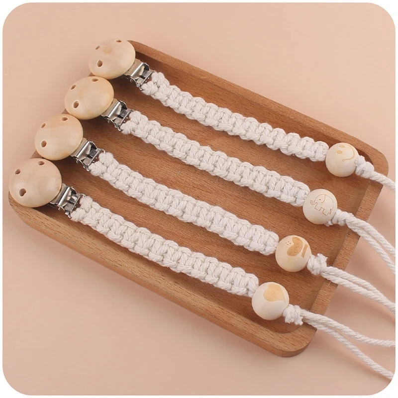 

Pacifier Chain for Baby Knitting Pacifier Rope Teether Clip Chew Toy Strap Nipple Chain Newborns Teething Gift
