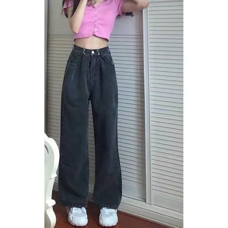 2023 Womens Distressed Jeans High Waist Jeans Women High Street Retro Streetwear Black High Waist Pants Women Loose Jean Summer
2023 Womens Distressed Jeans High Waist Jeans Women High Street Retro Streetwear Black High Waist Pants Women Loose Jean Summer