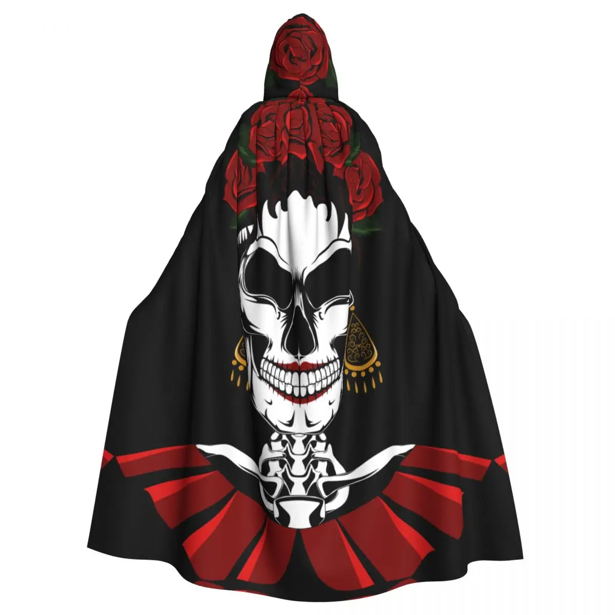 

Унисекс взрослый мексиканский женский дневной свет с капюшоном Длинная ведьма костюм для косплея