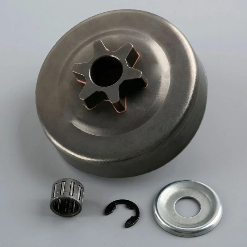 3/8 Pitch 6T Clutch Drum Sprocket Washer E-Clip Kit For STIHL MS170 180 Chainsaw Garden Power Tools Parts
3/8 Pitch 6T Clutch Drum Sprocket Washer E-Clip Kit For STIHL MS170 180 Chainsaw Garden Power Tools Parts