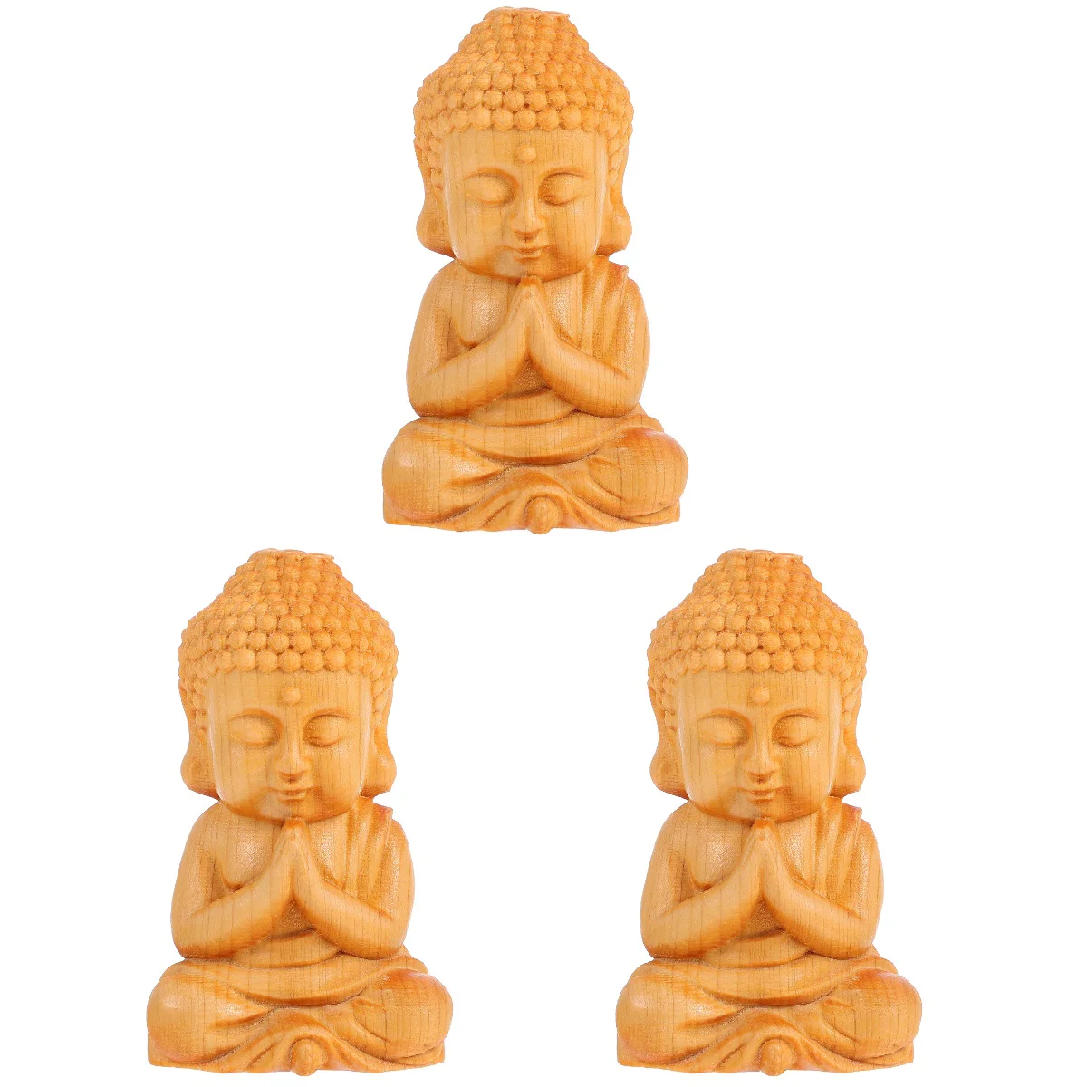 3 Statue Chinese Fengshui Decorations Meditation Statue Miniature Figurine Miniature 
3 Statue Chinese Fengshui Decorations Meditation Statue Miniature Figurine Miniature