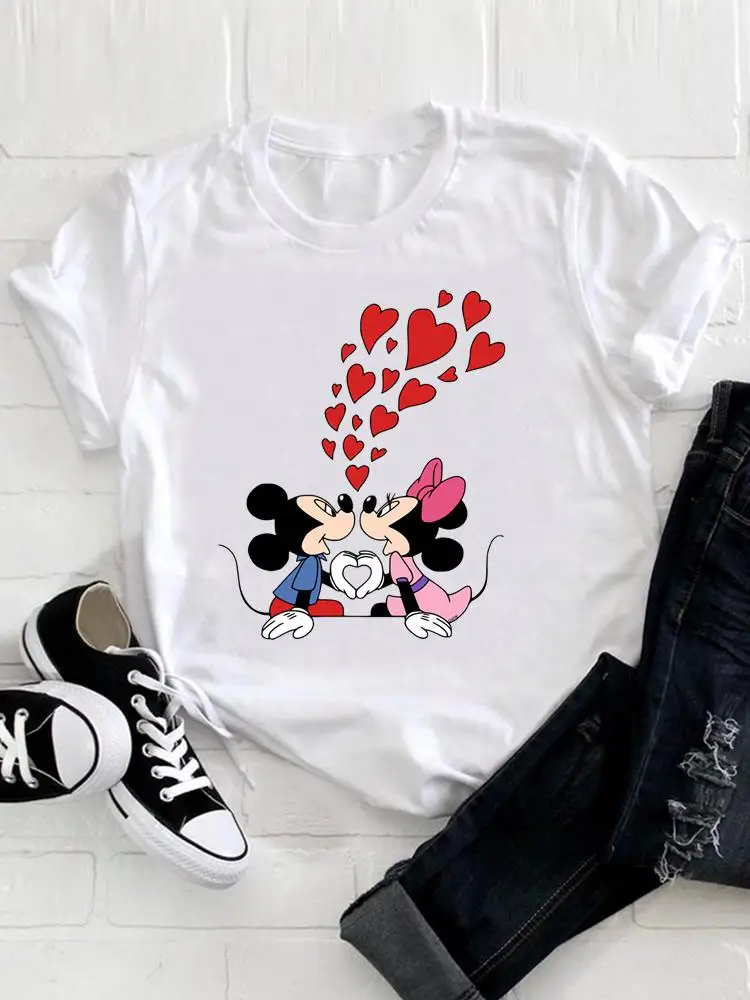 Top Clothing 90s Women Female Fashion Clothes Sweet Lady Lovely Tee Cartoon Disney Mickey Mouse Printed Casual Graphic T-shirts
Top Clothing 90s Women Female Fashion Clothes Sweet Lady Lovely Tee Cartoon Disney Mickey Mouse Printed Casual Graphic T-shirts