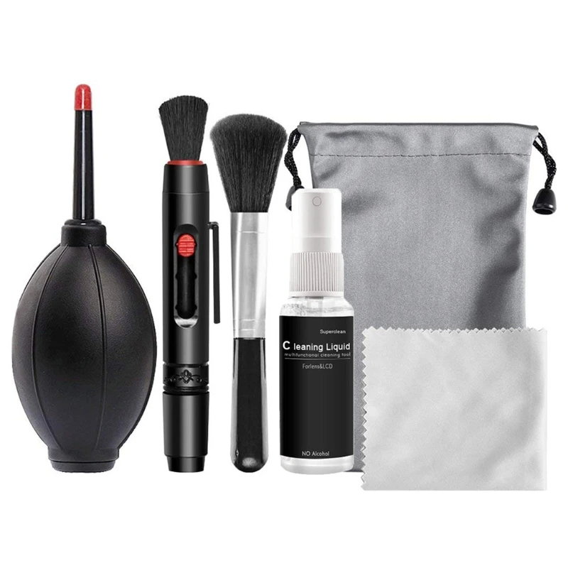 6 in 1 Camera Cleaning Kit, Professional DSLR Lens Cleaning Tool with Portable Storage Bag for CCD Sensor Lens Keyboards
6 in 1 Camera Cleaning Kit, Professional DSLR Lens Cleaning Tool with Portable Storage Bag for CCD Sensor Lens Keyboards