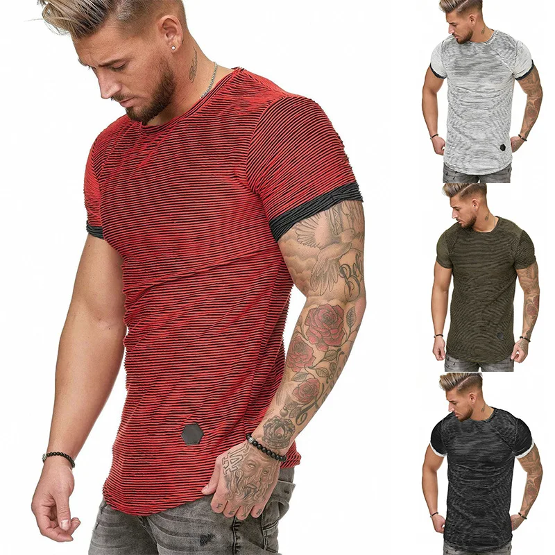 2022 summer new slim men's bottoming shirt fashion trend men's short-sleeved t-shirt thin section sports round neck men's top
2022 summer new slim men's bottoming shirt fashion trend men's short-sleeved t-shirt thin section sports round neck men's top