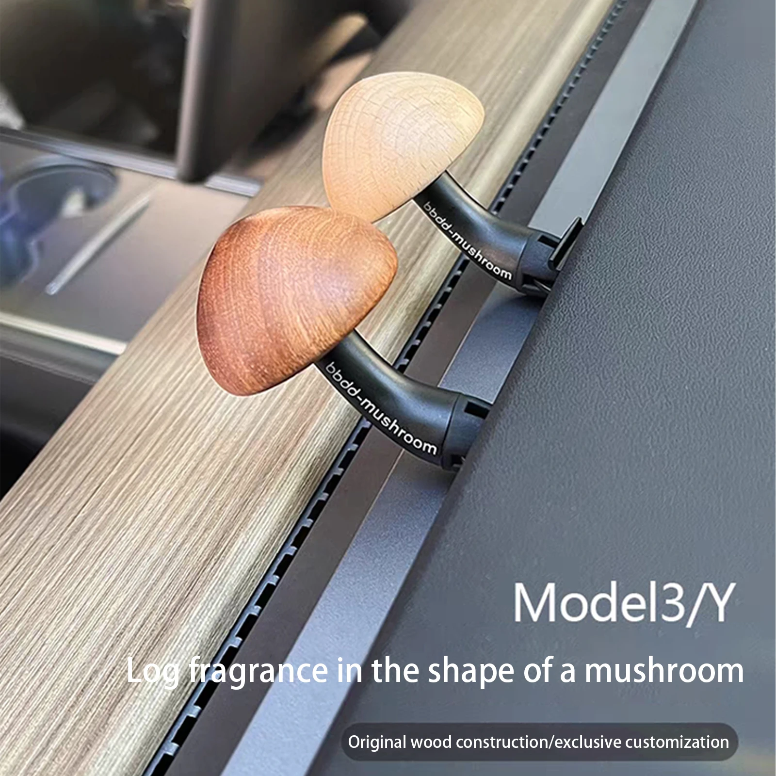 

Car Wood Mushroom Air Outlet Freshener Natural Solid Ocean Perfume Diffuse Auto Interior Decorative Accessories Ornament Gift