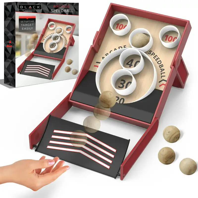 Retro-Style Speedball , Indoor and Outdoor Arcade Toy, Roll the Ball and Hit the Target, Easy Setup, Includes Scorecards and 5 W
Retro-Style Speedball , Indoor and Outdoor Arcade Toy, Roll the Ball and Hit the Target, Easy Setup, Includes Scorecards and 5 W