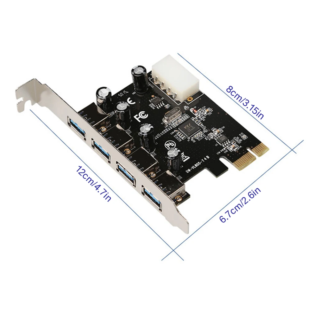 Плата расширения USB 3,0 с 4-контактным питанием PCI-E на USB, плата адаптера с 4 портами, аксессуары для майнинга компьютера
Плата расширения USB 3,0 с 4-контактным питанием PCI-E на USB, плата адаптера с 4 портами, аксессуары для майнинга компьютера