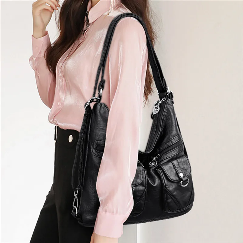 Women Fashion Bag Vintage PU Leather Shoulder Bags 2022 Female Handbag Crossbody Bags Lady Tote Purse 
Women Fashion Bag Vintage PU Leather Shoulder Bags 2022 Female Handbag Crossbody Bags Lady Tote Purse