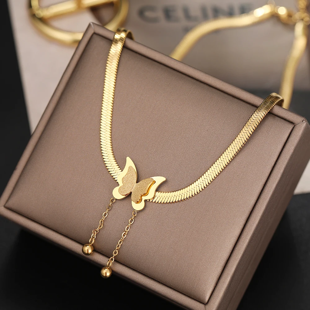 Vintage Butterfly Tassel Pendants Necklaces Blade Snake Chains Aesthetic Charms Choker for Women Jewelry Gifts
Vintage Butterfly Tassel Pendants Necklaces Blade Snake Chains Aesthetic Charms Choker for Women Jewelry Gifts